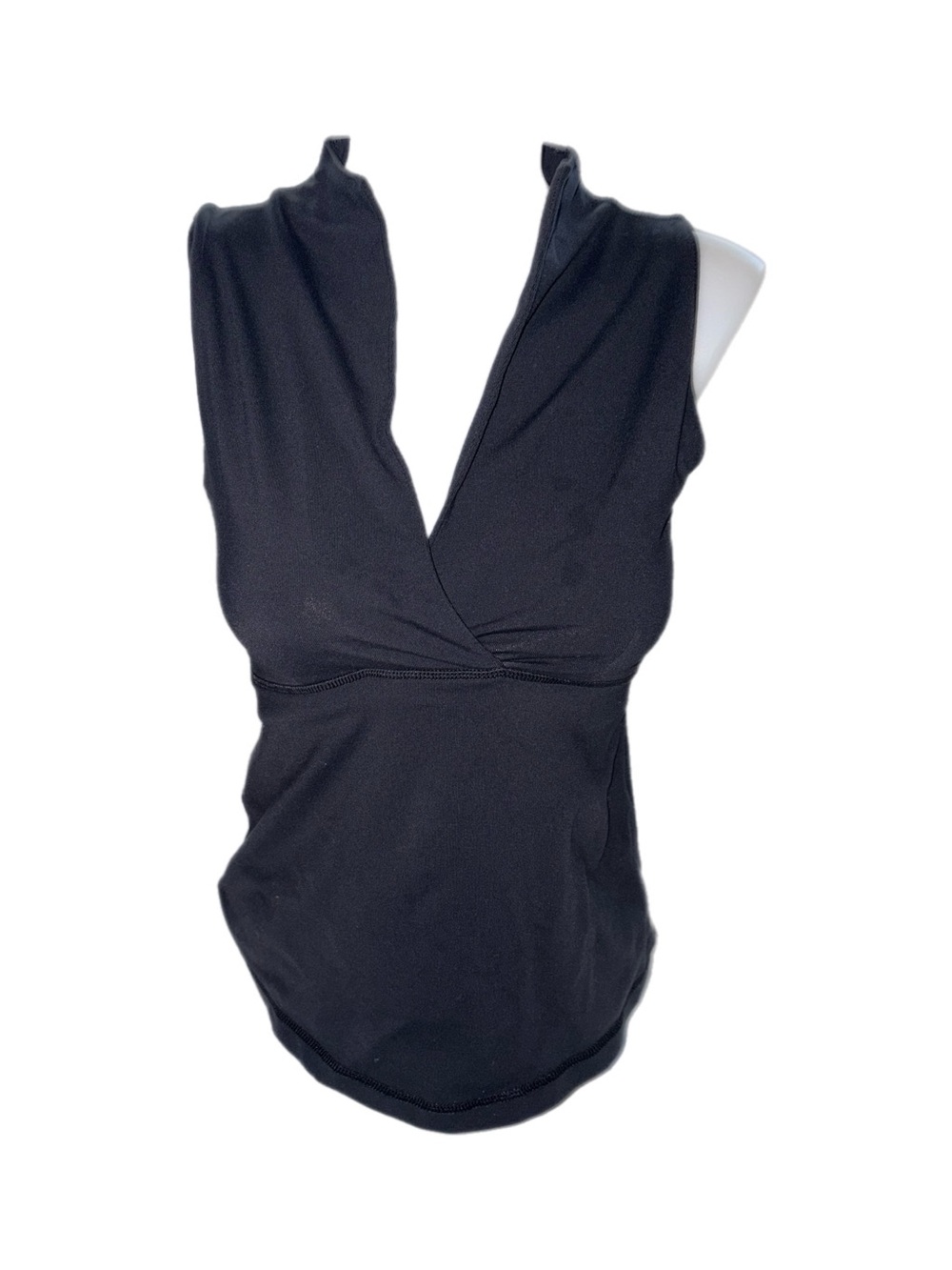 Vintage Lululemon Black Wrap-Front V-Neck Tank